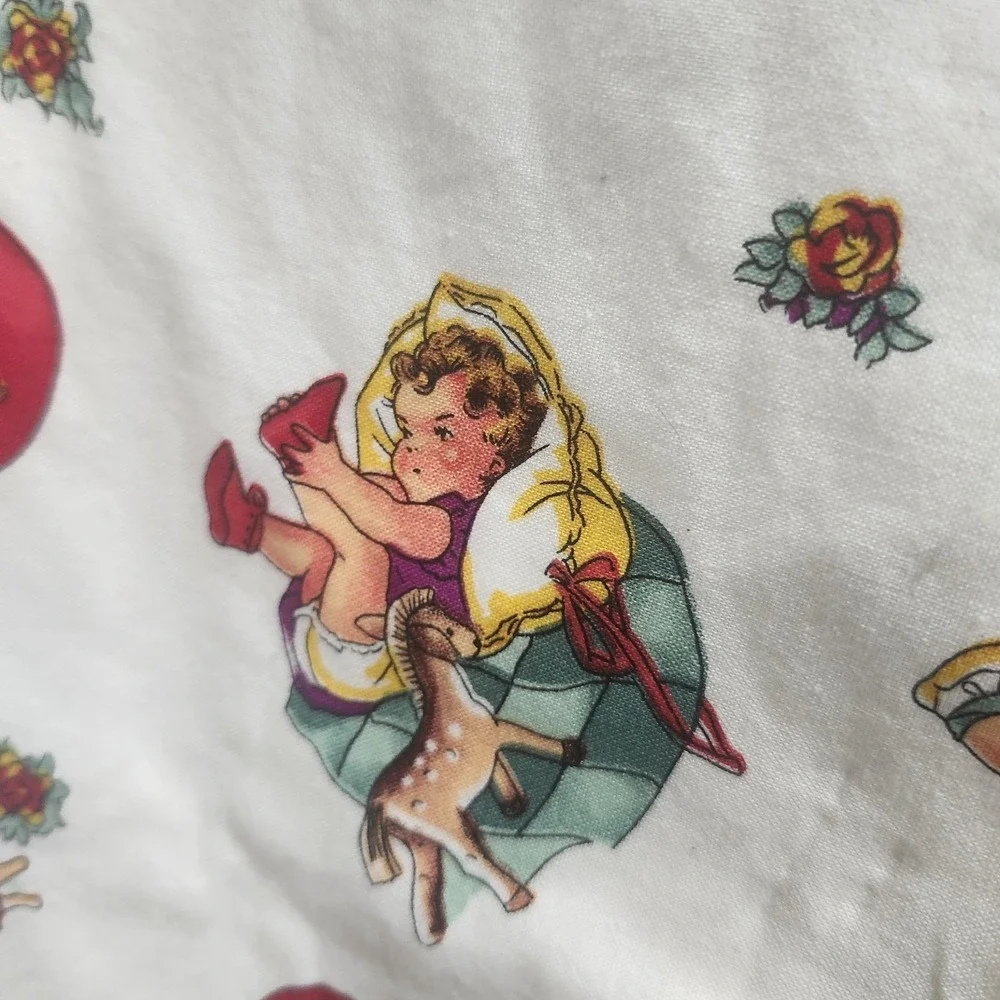 Handmade Baby‎ Blanket Retro Storybook Kids Print Soft Thick Nursery Bedding